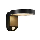Nordlux Solar Applique Murale Rica Ronde Noir 4.5W 450lm - 830  | Détecteur de Mouvement et de Lumière